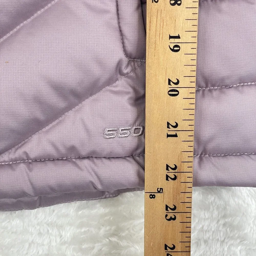 The North Face 550 Goose Down Puffer Vest Womens XS Extra Small Lavender Zip Up - Picture 9 of 13